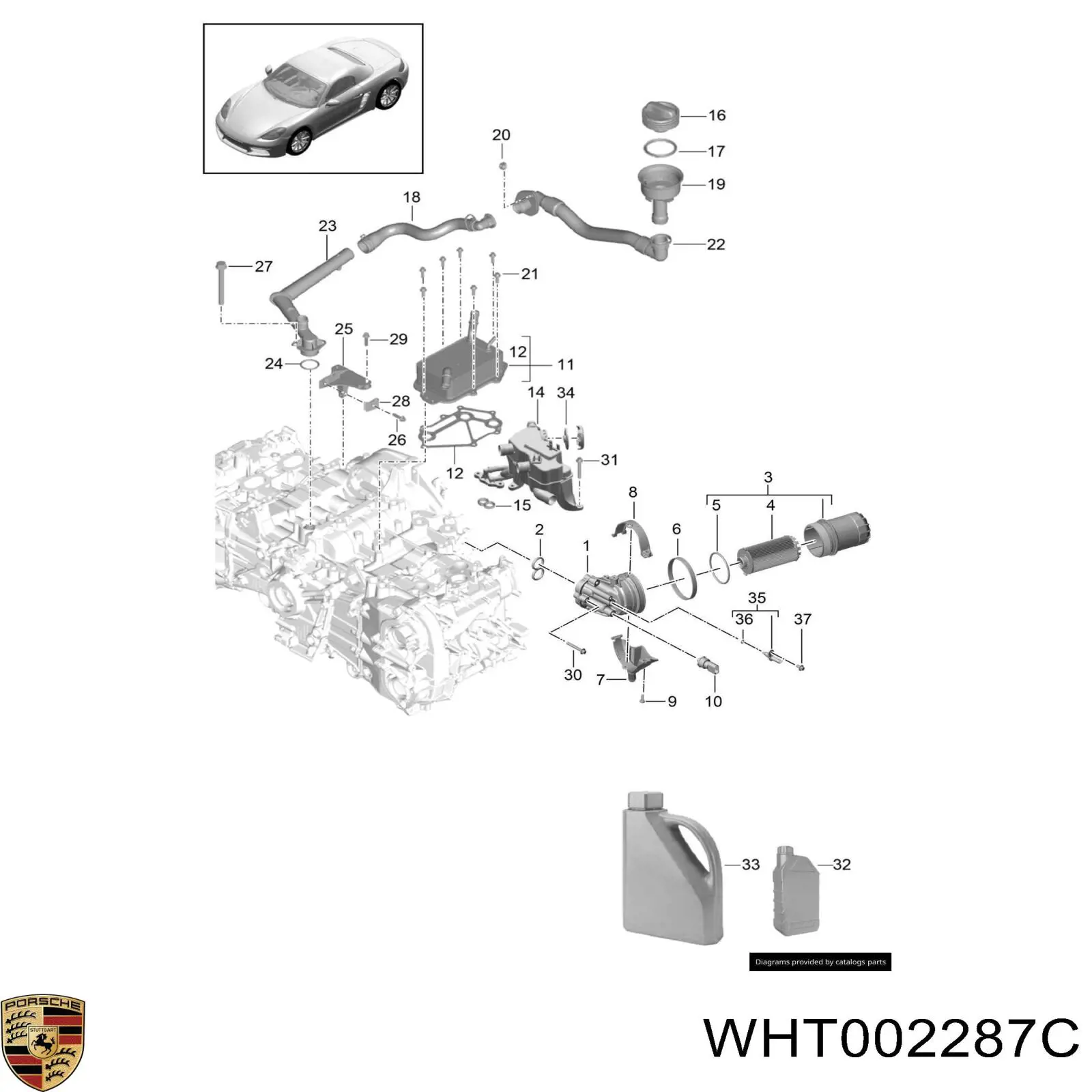 Anillo de sellado de la tubería de combustible Porsche WHT002287C precio, desde 0,85 EUR