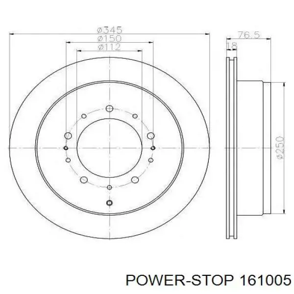 Pastillas de freno 161005 Power Stop
