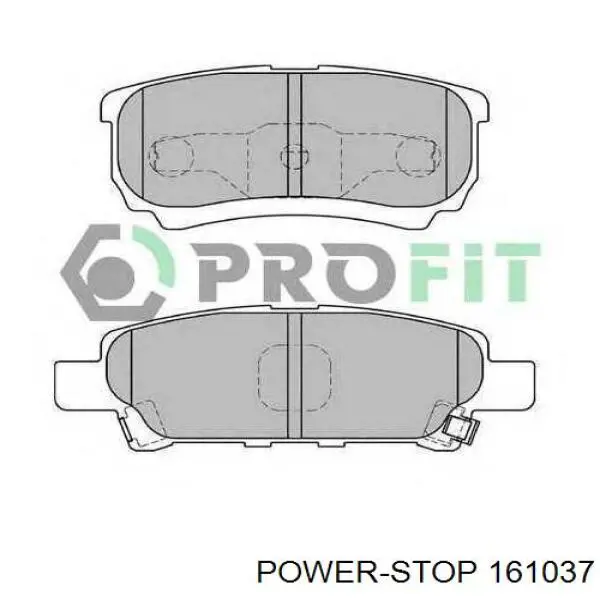 Pastillas de freno traseras 161037 Power Stop
