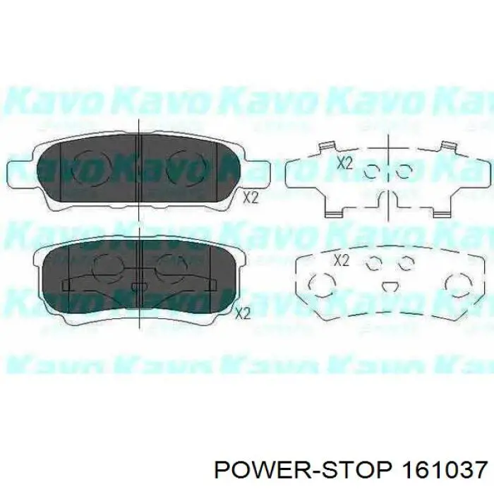 16-1037 Power Stop pastillas de freno traseras