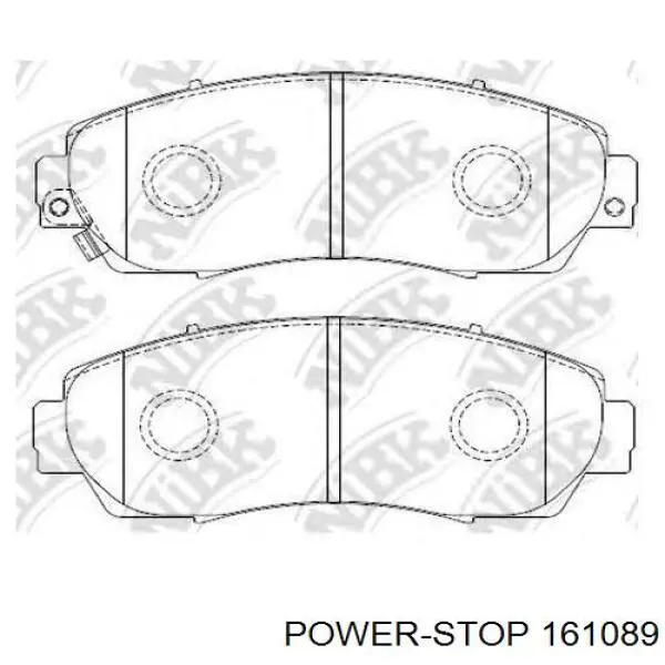 161089 Power Stop Pastillas delanteras