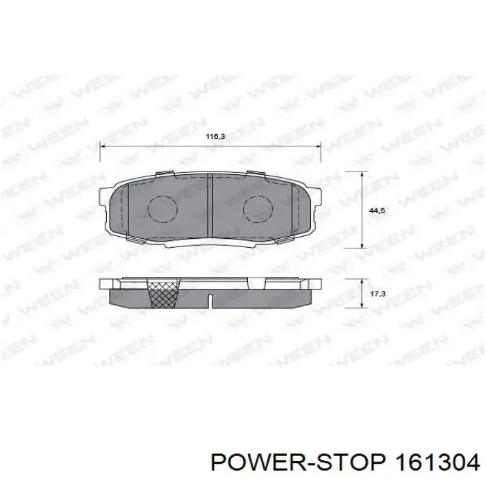 Comprar 161304 Power Stop Pastillas de freno traseras