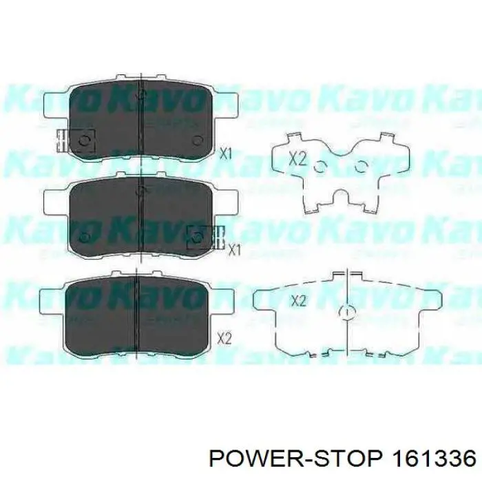 16-1336 Power Stop pastillas de freno traseras