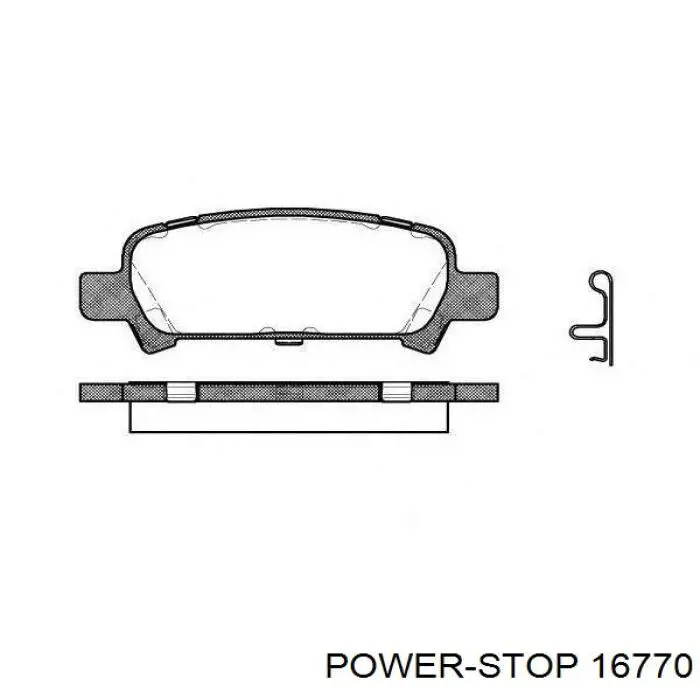 16770 Power Stop pastillas de freno traseras