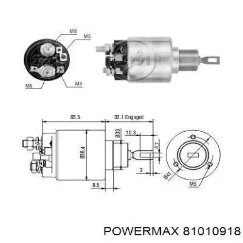 81010918 Power MAX portaescobillas motor de arranque