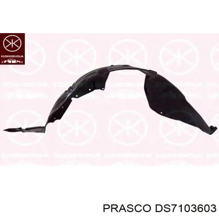 Guardabarros interior, aleta delantera, derecho para Nissan Qashqai (J10)