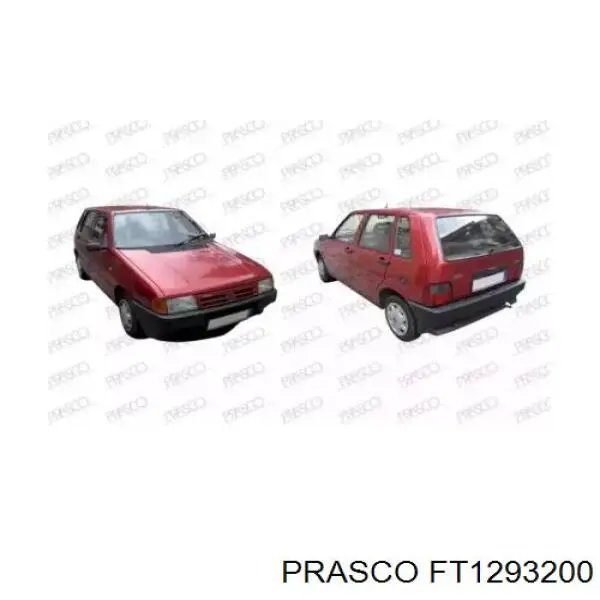 Soporte de radiador completo (panel de montaje para foco) para Fiat Uno  146A