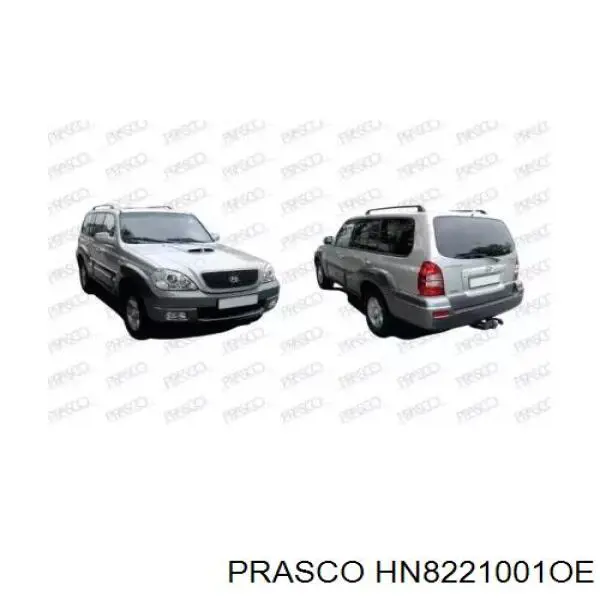 Parachoques delantero Hyundai Terracan SUV (HP) (2001 - 2006) precio, desde  