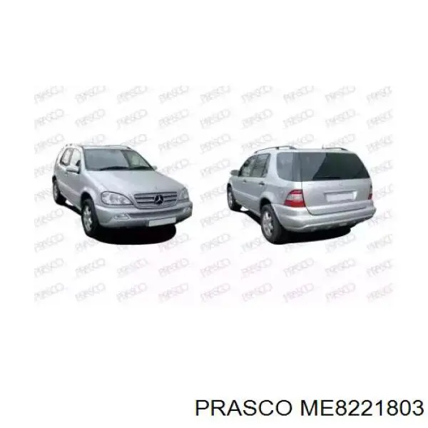 ME8221803 Prasco Spoiler derecho del parachoques delantero