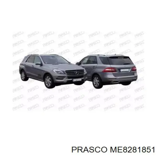 Comprar ME8281851 Prasco Parachoques trasero, parte inferior