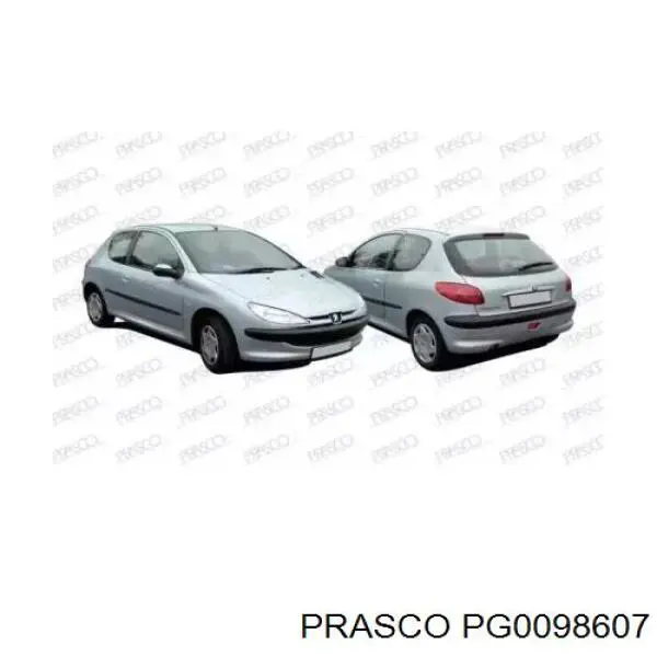 Manecilla de puerta, equipamiento habitáculo, delantera derecha Peugeot 206 (2A/C)