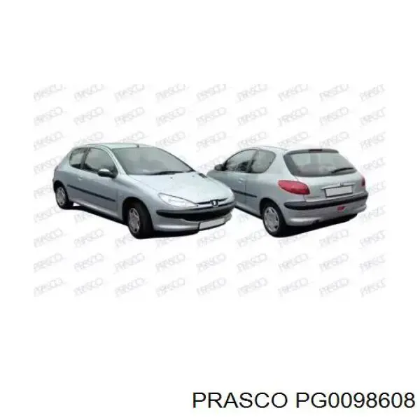 Manecilla de puerta, equipamiento habitáculo, delantera izquierda para Peugeot 206 (2A/C)