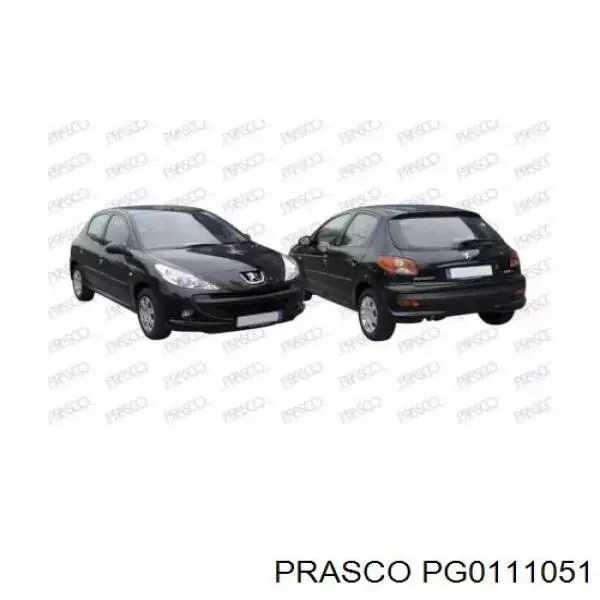 Paragolpes trasero Peugeot 206 T3E