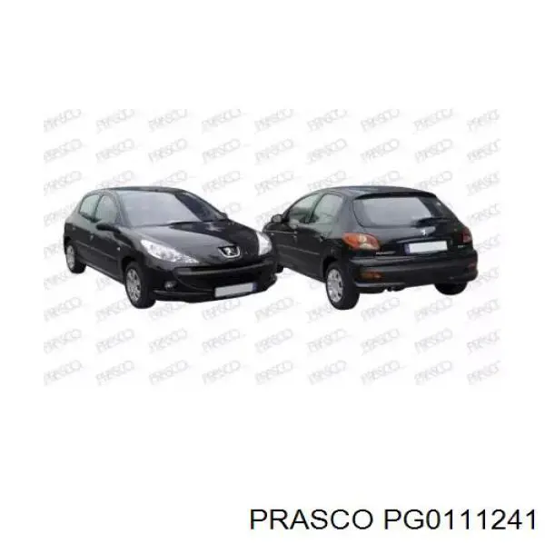 Rejilla de luz antiniebla delantera derecha para Peugeot 206 (T3E)