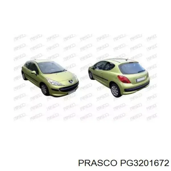 Refuerzo paragolpes trasero para Peugeot 207 (WA, WC)
