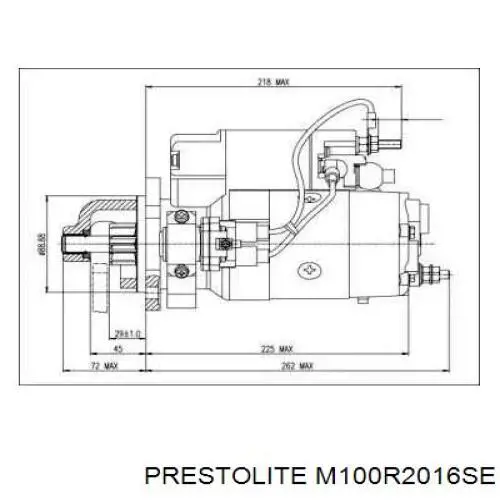 M100R2016SE Prestolite motor de arranque