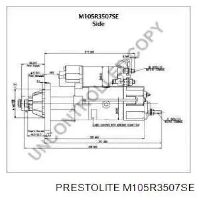 M105R3507SE Prestolite motor de arranque