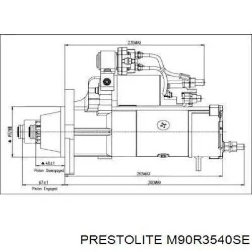 M90R3540SE Prestolite motor de arranque