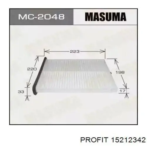 Comprar 15212342 Profit Filtro de aire del habitáculo