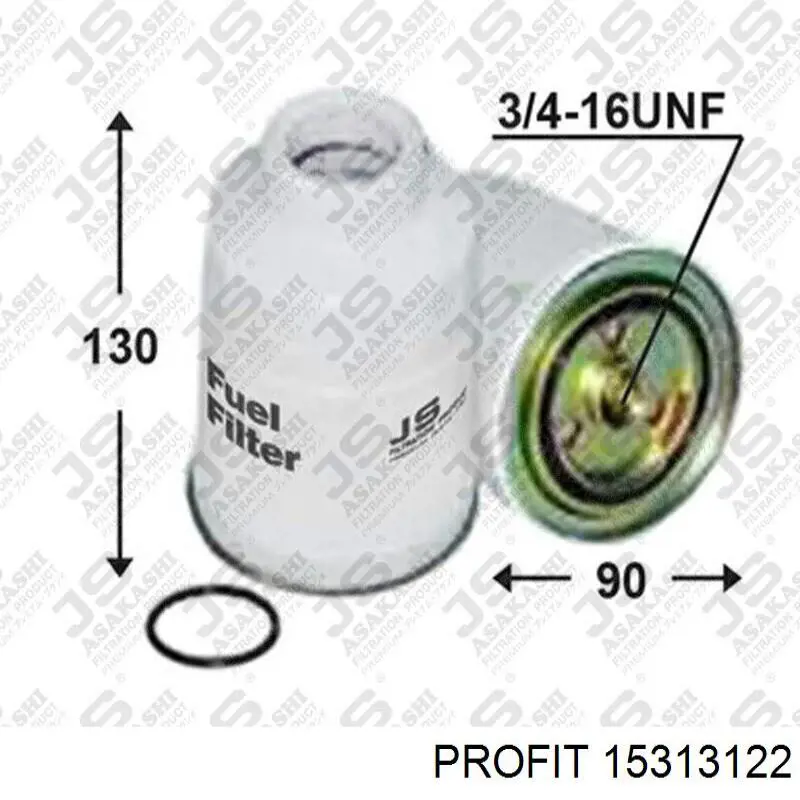 Filtro de gasoil Profit 15313122