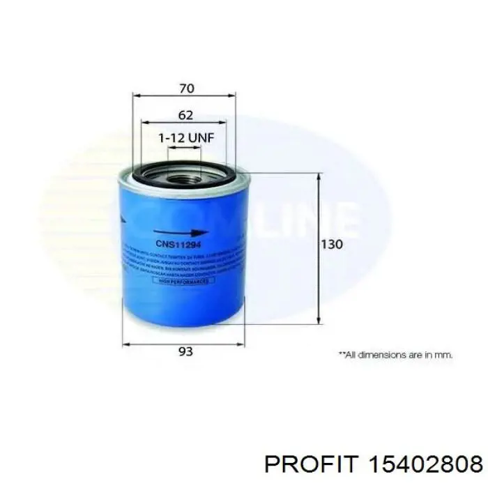 Filtro de aceite Profit 15402808 precio, desde 7,93 EUR