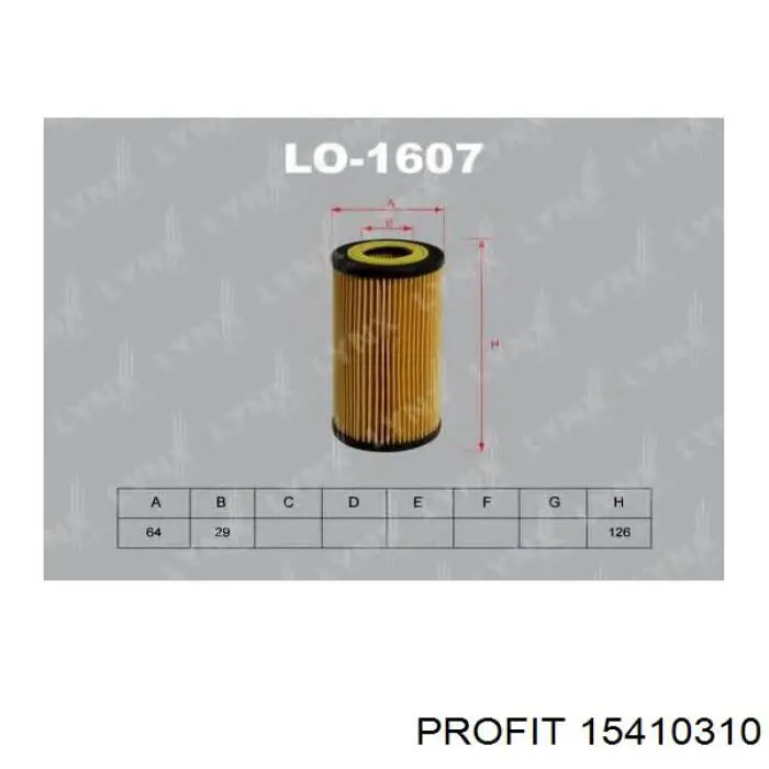 1541-0310 Profit filtro de aceite