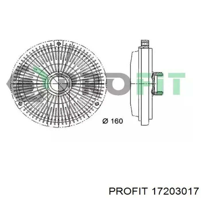 Embrague, ventilador de refrigeración Profit 17203017 precio, desde 65,81 EUR