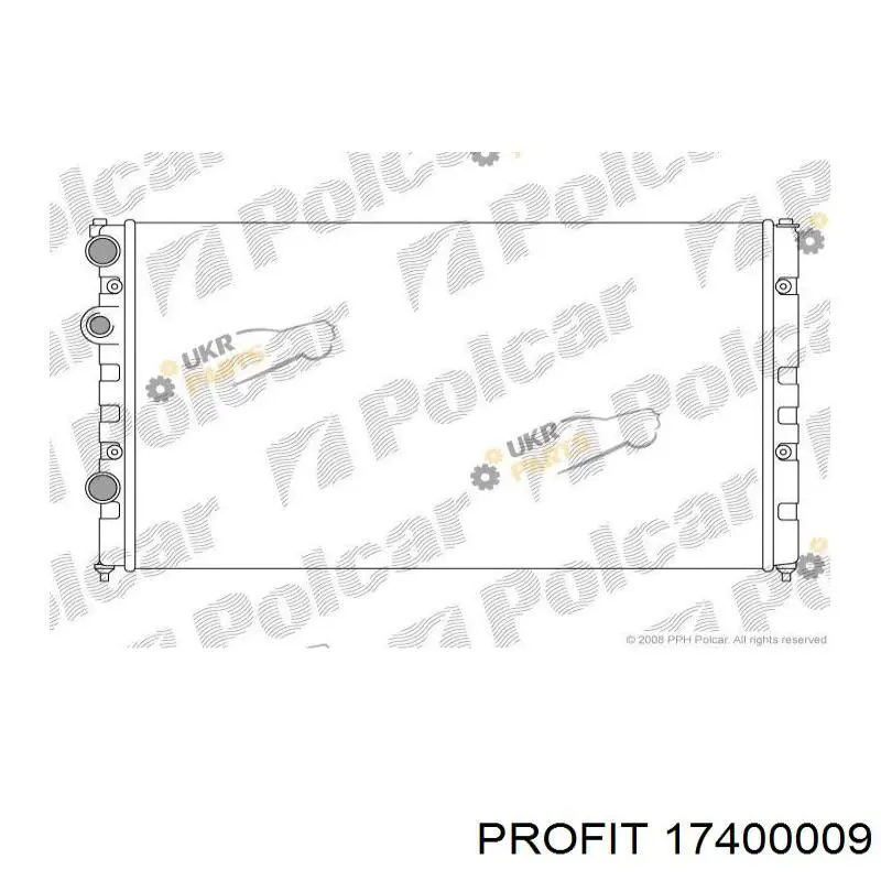 17400009 Profit radiador refrigeración del motor