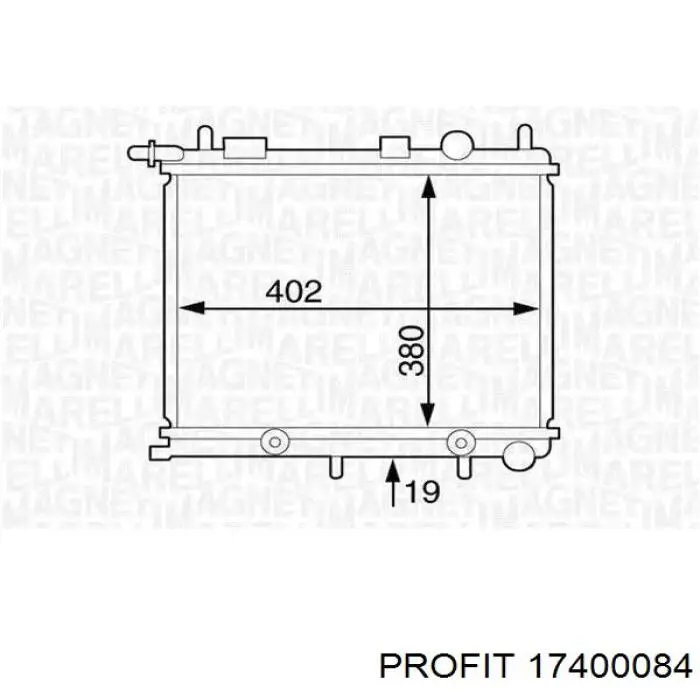 Radiador de água Denso DRM07004