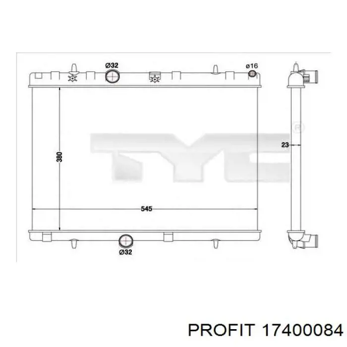 Radiador DRM07004 Denso