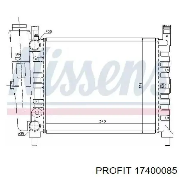1330S3 Peugeot/Citroen radiador