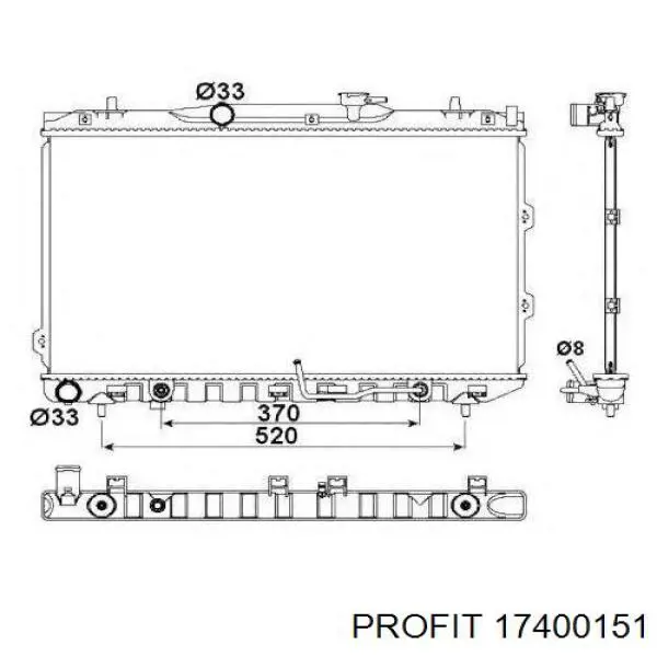 1740-0151 Profit radiador refrigeración del motor