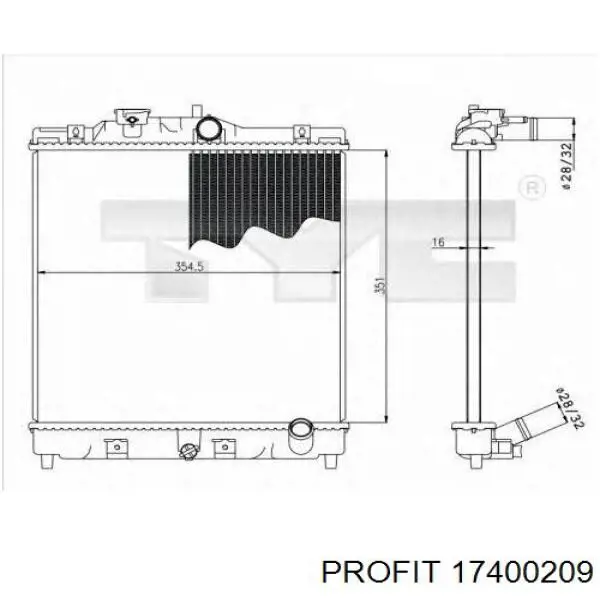 Comprar 60C9021JPN JPN Radiador de auto