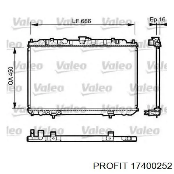 21460EQ30B Nissan radiador refrigeración del motor