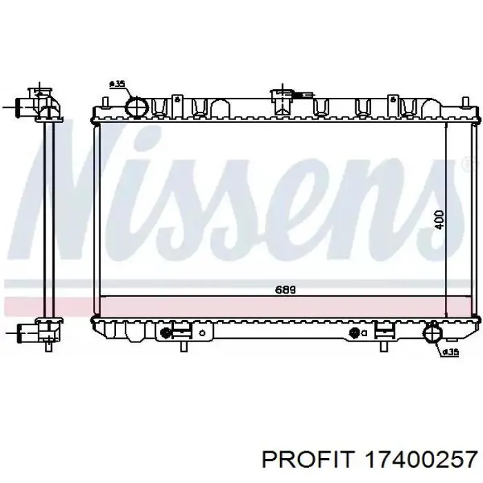 Radiador 214602Y607 Nissan/Infiniti
