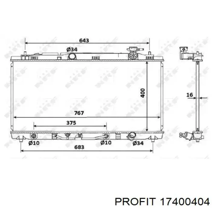 Comprar 164000V090 Toyota Radiador de auto