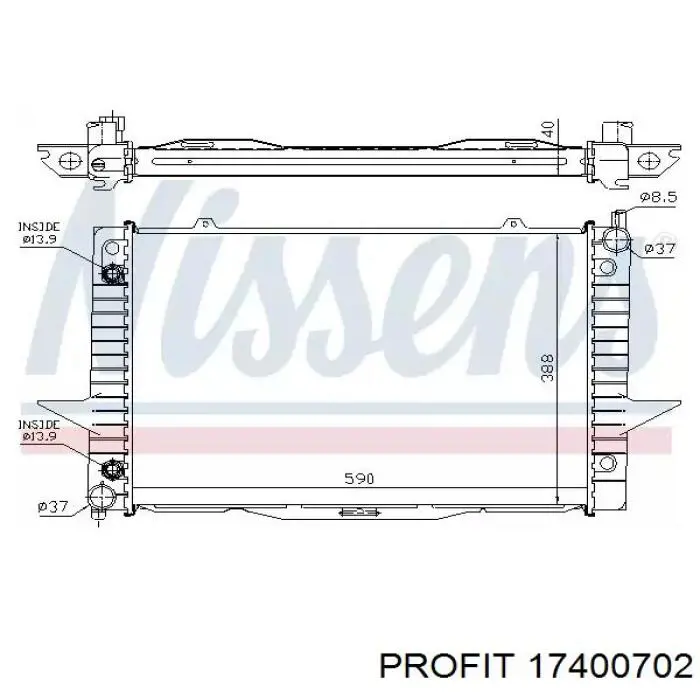 Comprar D7V010TT Thermotec Radiador de auto