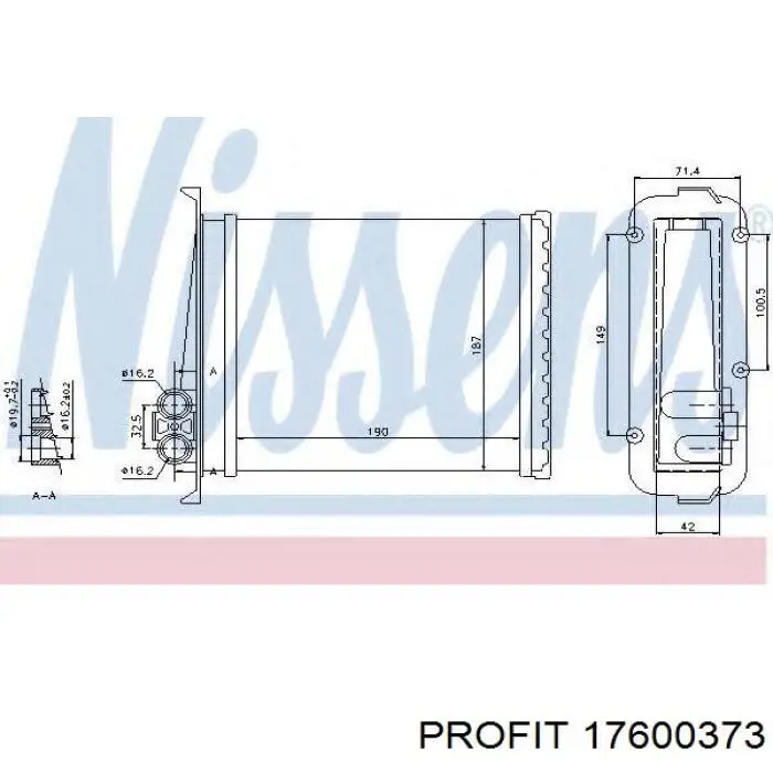 Radiador de calefacción Opel Vectra 86, 87