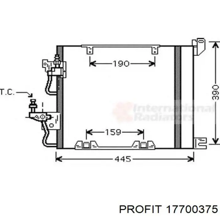 93178961 Peugeot/Citroen condensador aire acondicionado