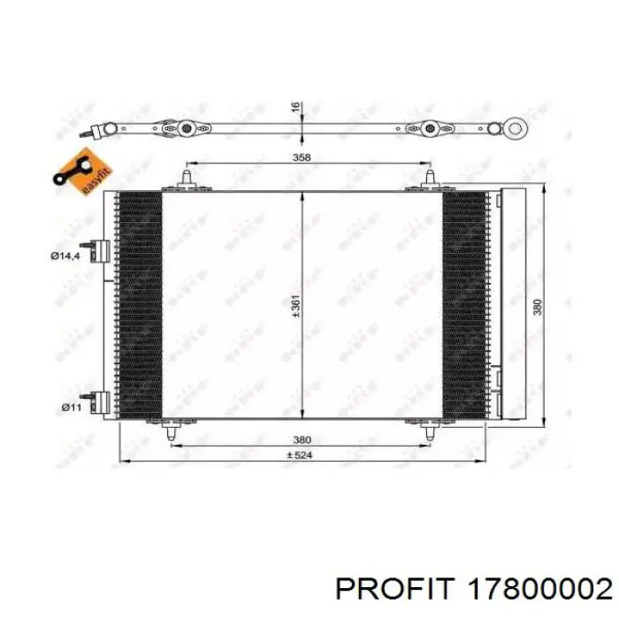 17800002 Profit intercooler