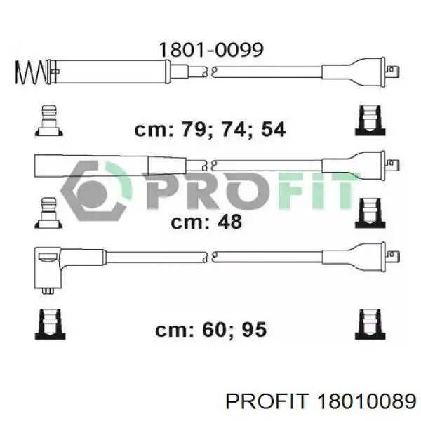 18010089 Profit juego de cables de encendido