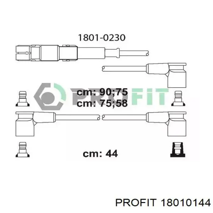 1801-0144 Profit juego de cables de encendido