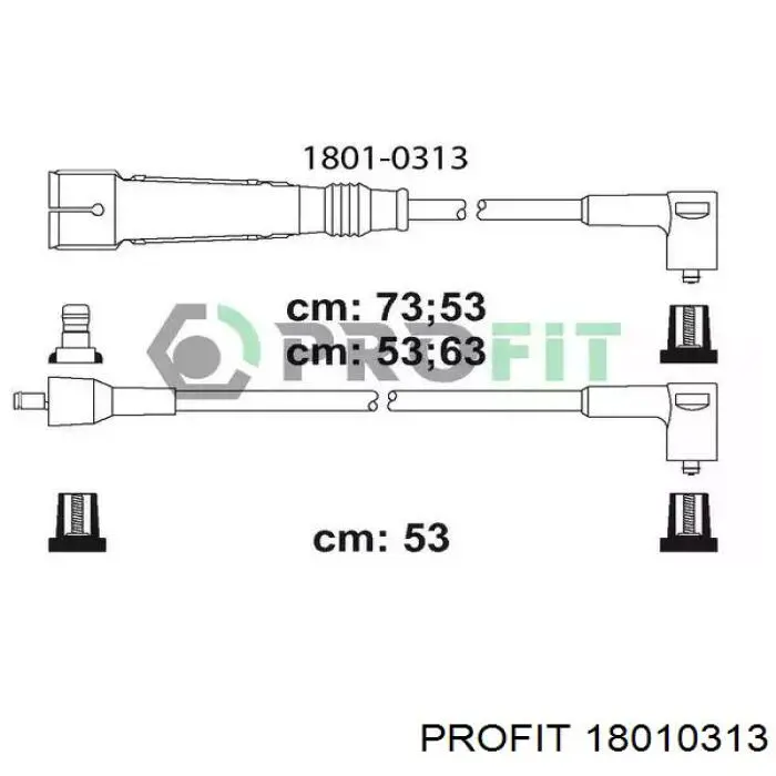 Juego de cables de bujias Profit 18010313 precio, desde 43,54 EUR
