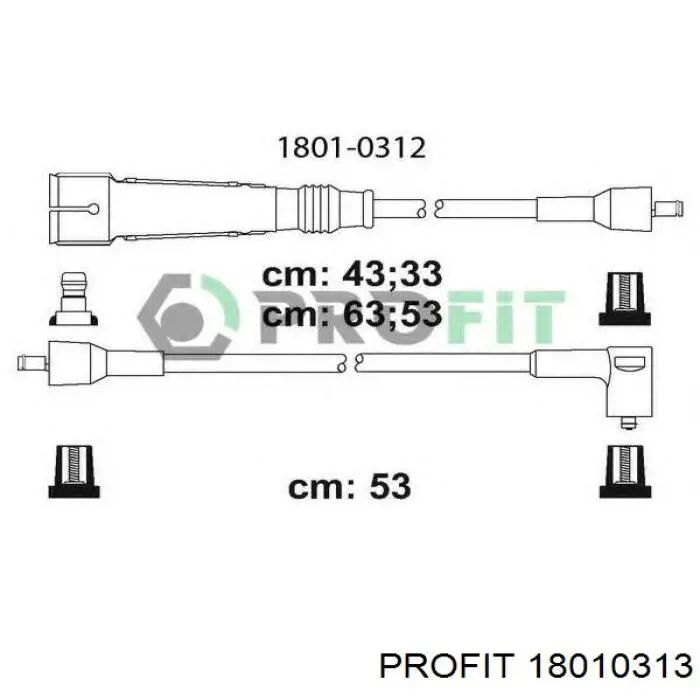 18010313 Profit Cables de alta tensión, juego