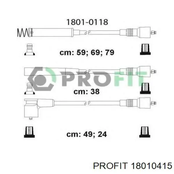 18010415 Profit Cables de alta tensión, juego