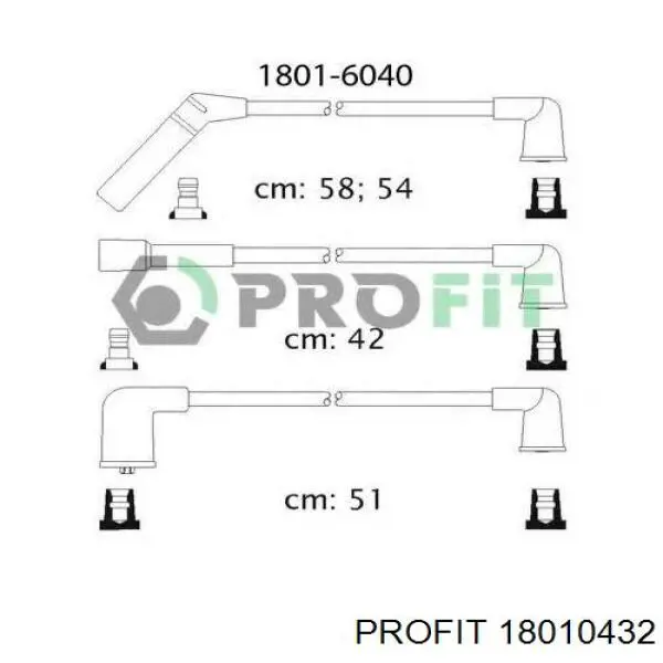 18010432 Profit juego de cables de encendido