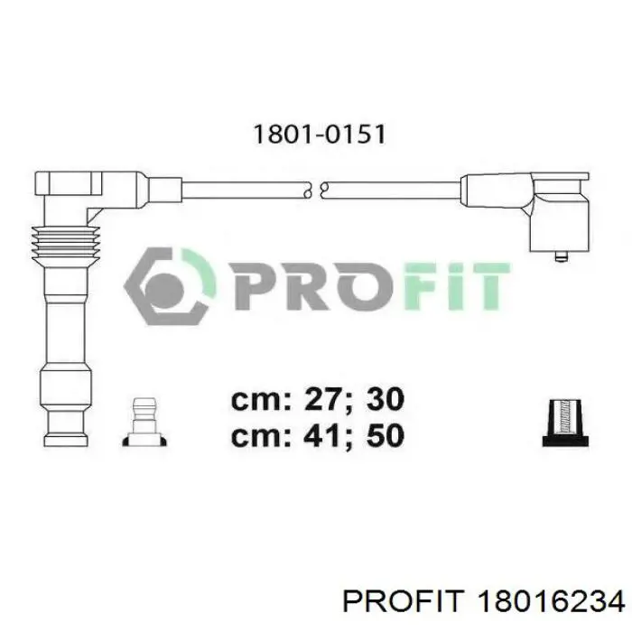 Juego de cables de bujias Profit 18016234 precio, desde 48,16 EUR