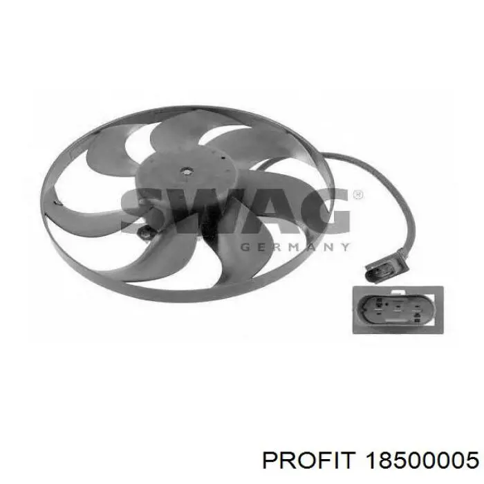 6N0959455L Market (OEM) ventilador (rodete +motor refrigeración del motor con electromotor completo)