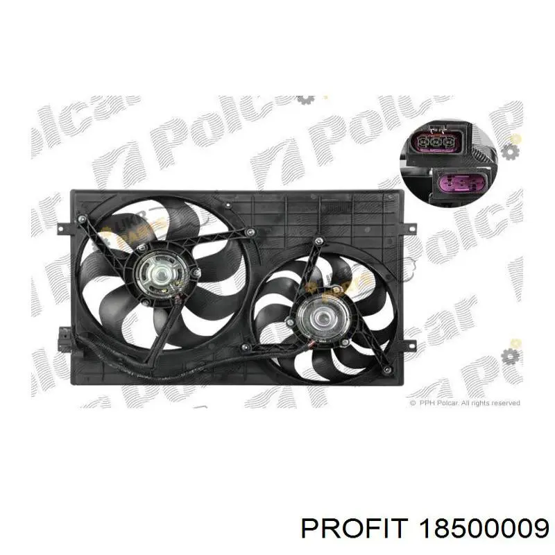 18500009 Profit ventilador (rodete +motor refrigeración del motor con electromotor derecho)
