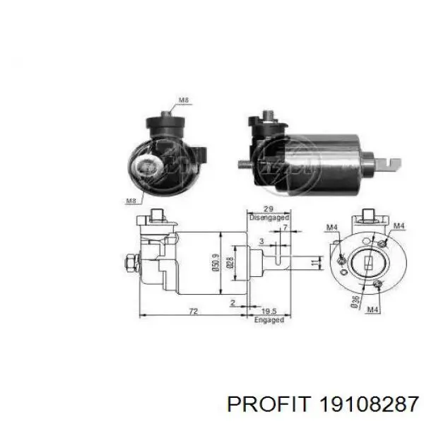 81017252 Power MAX bendix, motor de arranque